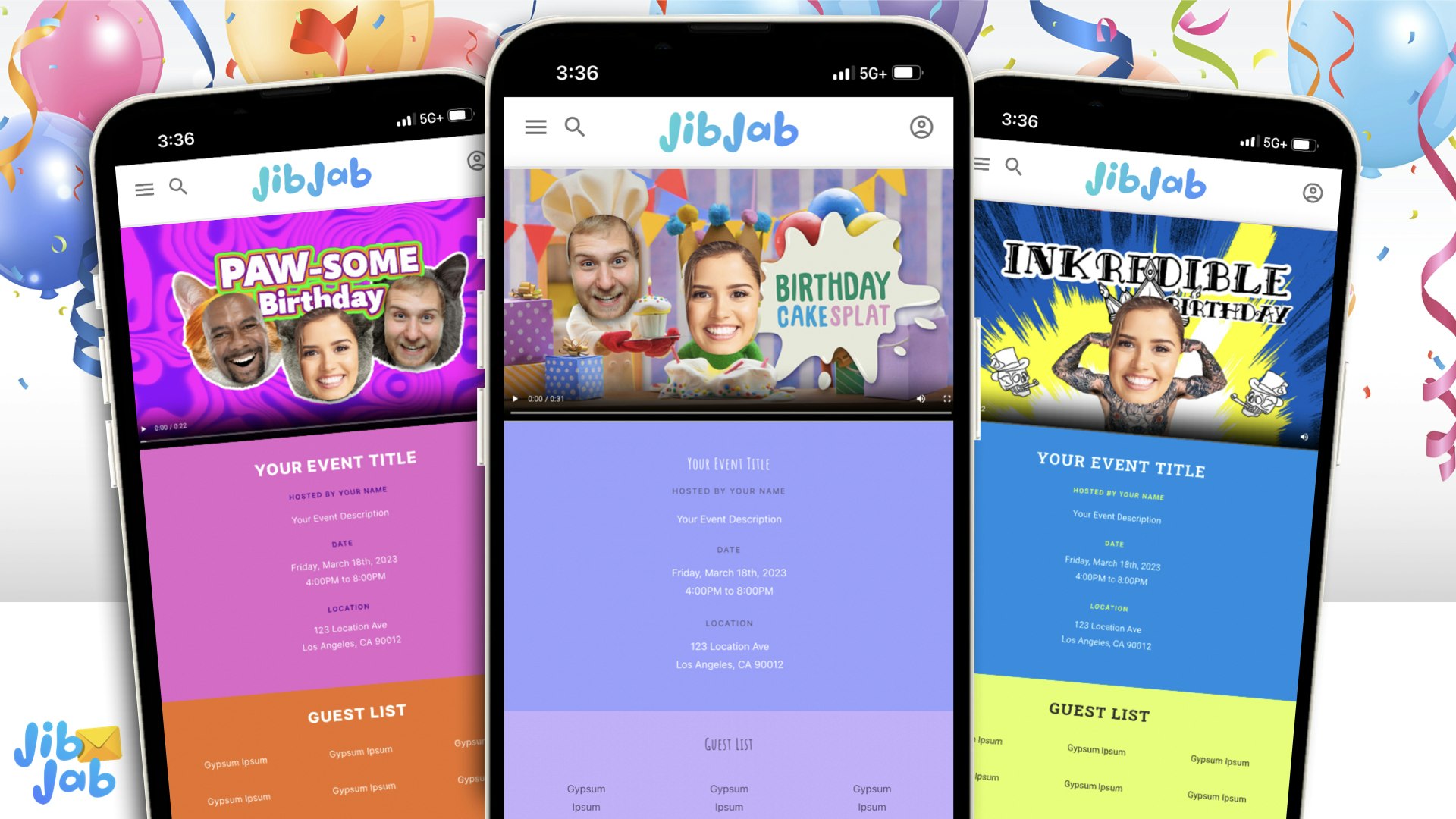 Jibjab convites