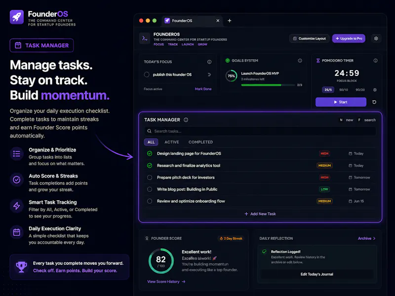 FounderOS — Command Center for Founders screenshot 7