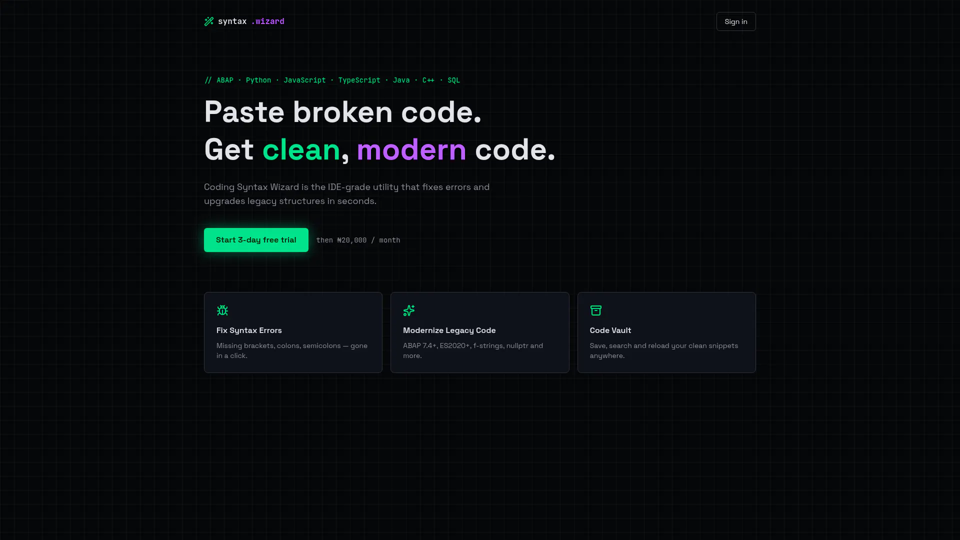 Coding Syntax Wizard gallery image