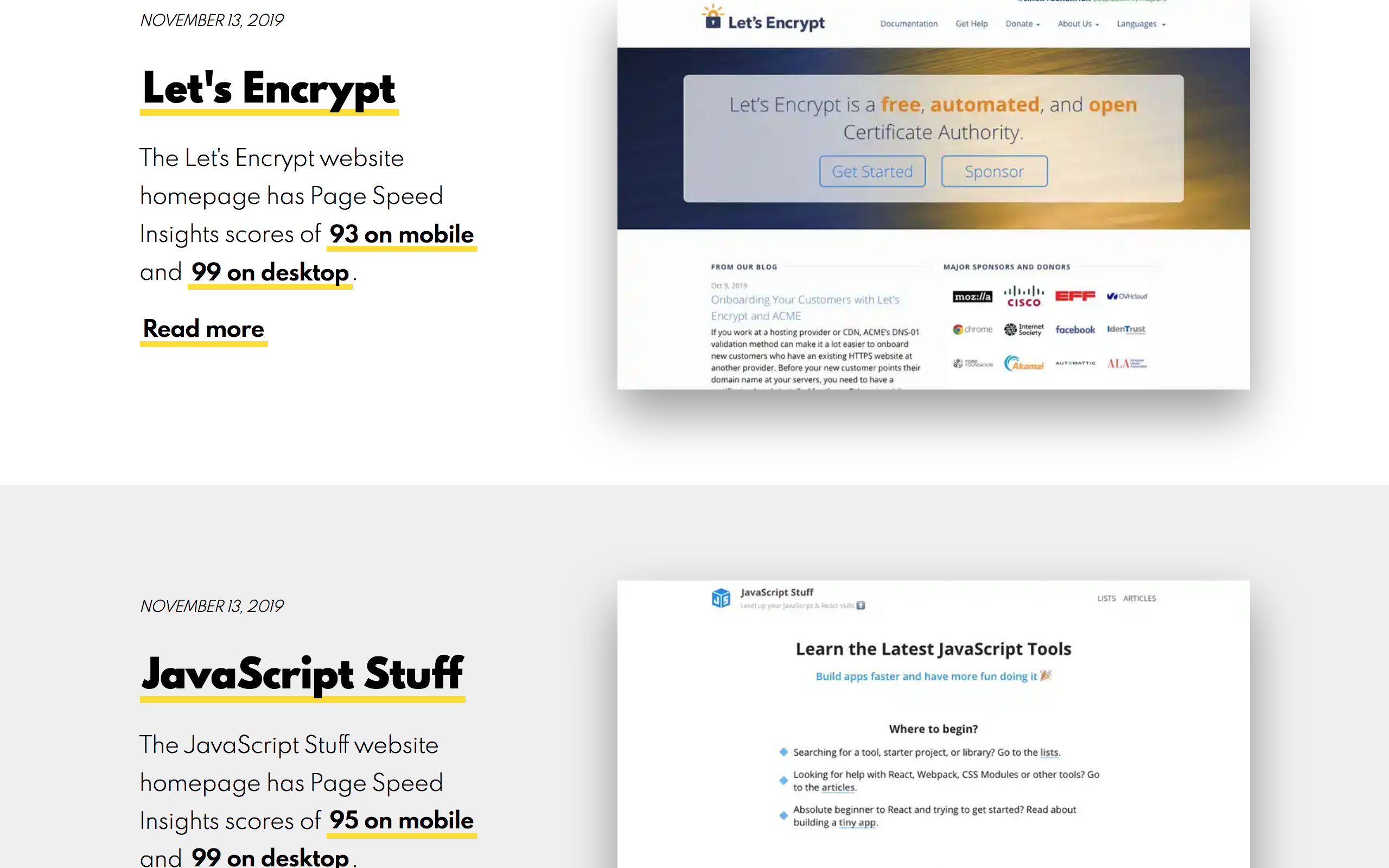 Really Fast Sites gallery image