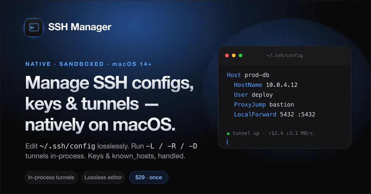 SSH Config Manager gallery image