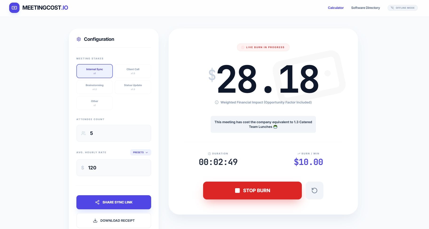 MeetingCost.io