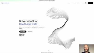 MetriportのAPIインターフェースに表示される患者の健康データのパノラマビュー。