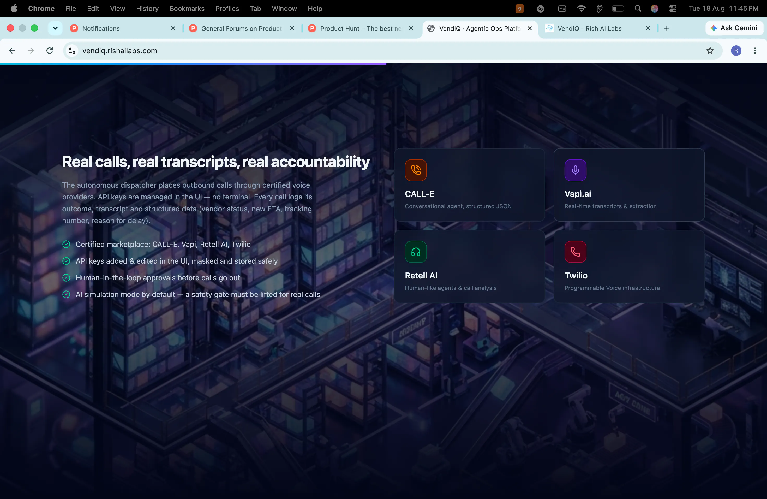 VendIQ · Agentic Ops Platform gallery image