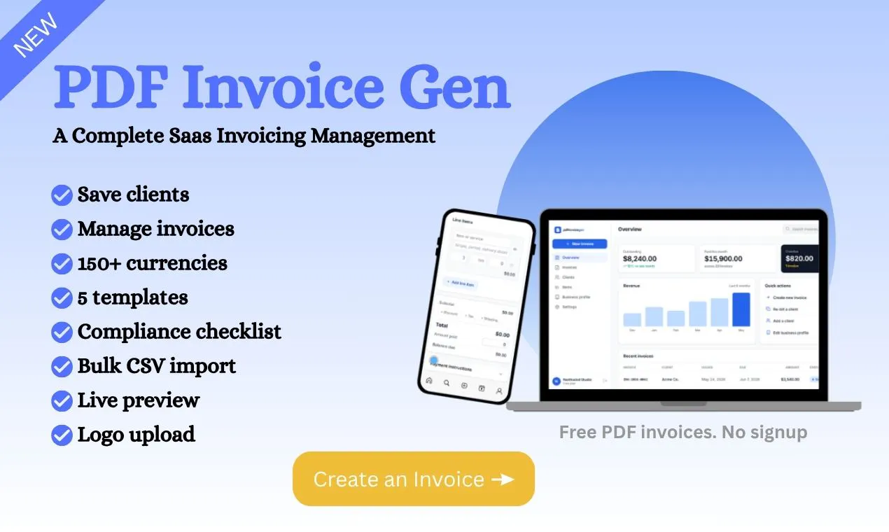 PDF Invoice Generator gallery image