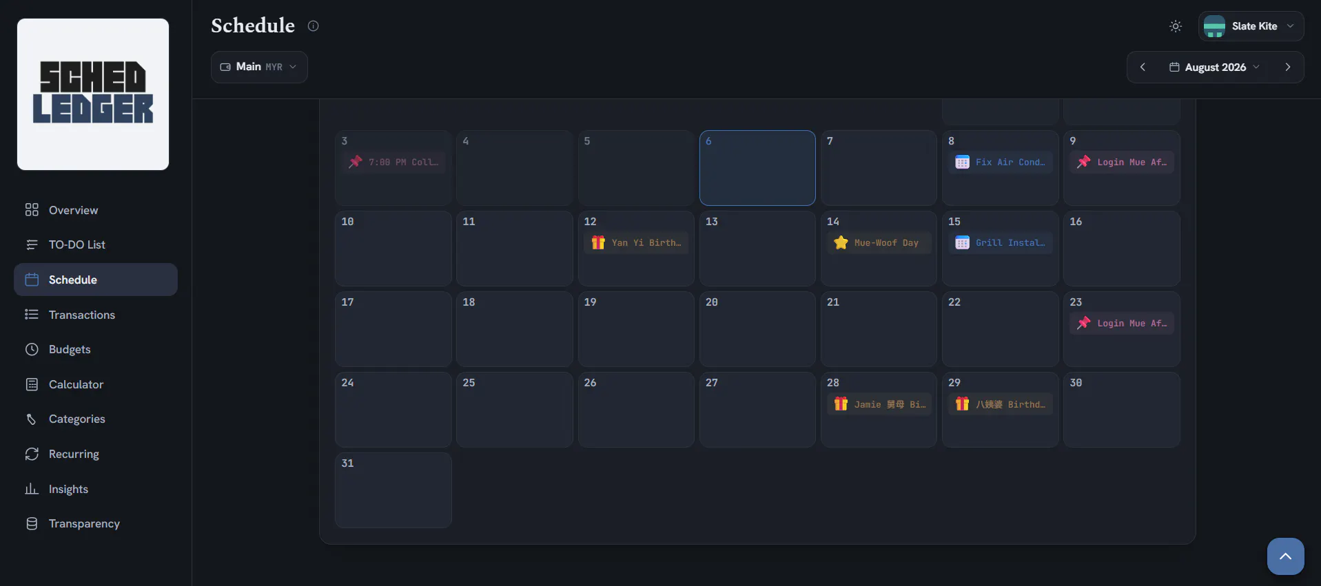 Sched Ledger gallery image
