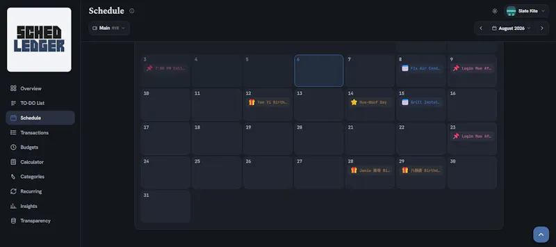 Sched Ledger screenshot 8