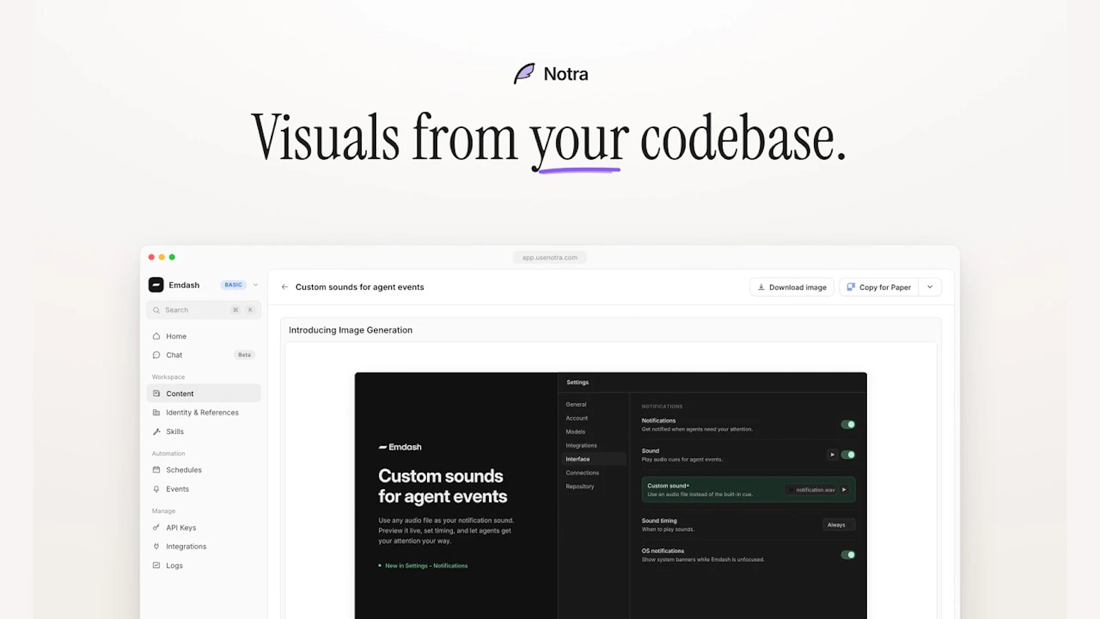 Notra Image Generation screenshot 1 (video preview)