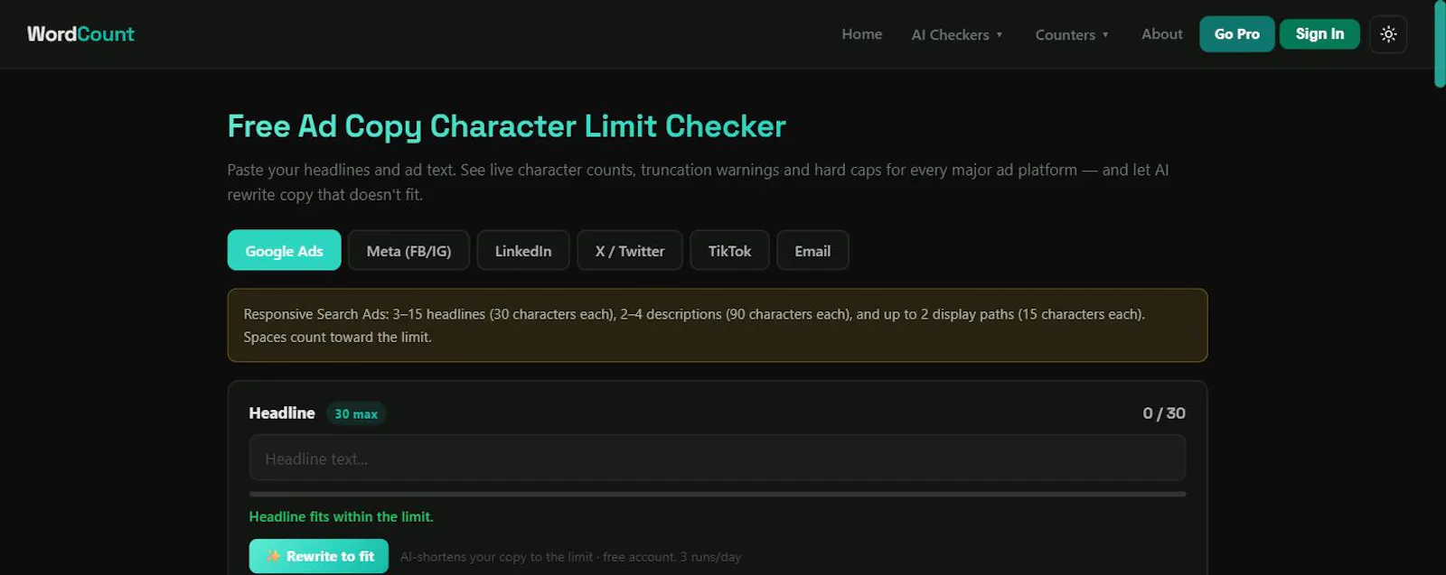 WordCountOnline screenshot 4