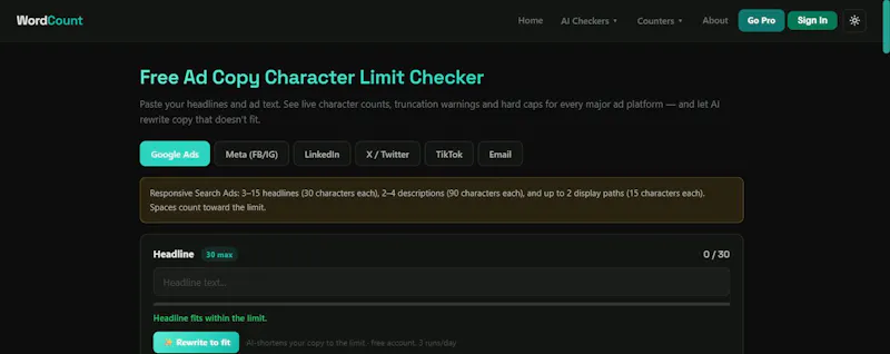 WordCountOnline screenshot 4