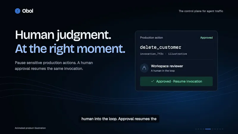 Obol — AI Agent Control Plane screenshot 1 (video preview)