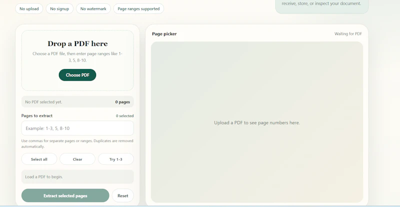 PDFPageCut  screenshot 1