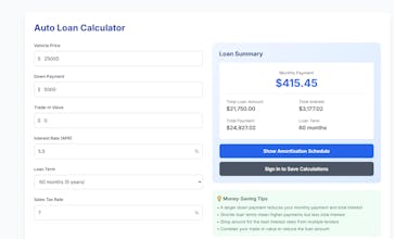 Auto Loan Calculator gallery image