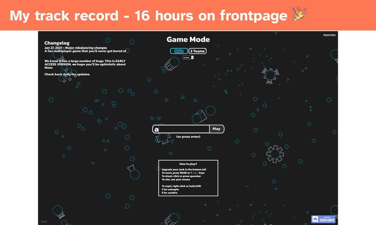 Launch to the frontpage of Hacker News gallery image