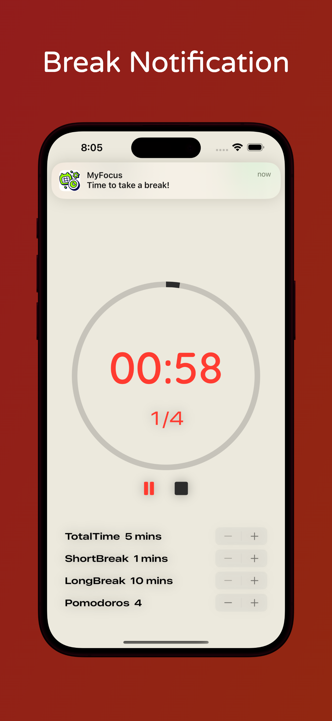 وسائط تركيز سهل - أداة Pomodoro - اجعل الدراسة والعمل بشكل أفضل. 3