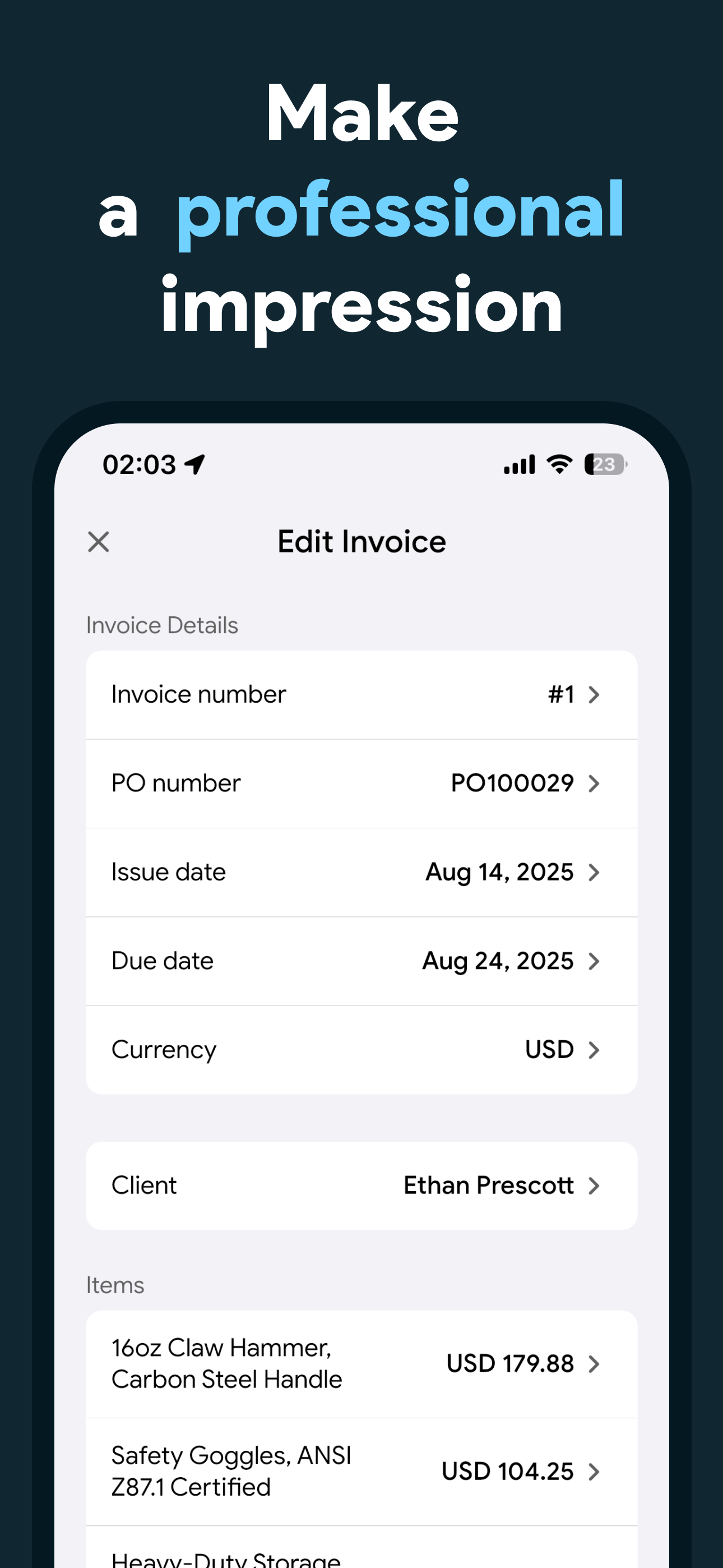 Média Facture Maker: Bills & Receipts - Factures et reçus rapides - Conçu pour les pigistes et les pmies 5