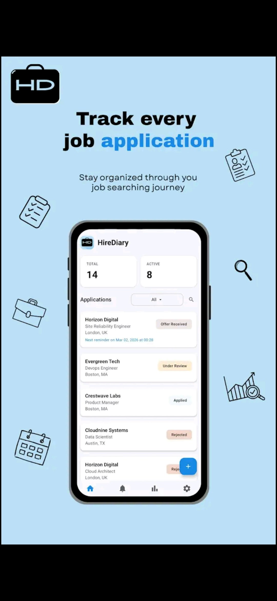 Hire Diary - Job Application Tracker