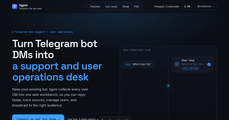 Telegram bot DM screenshot 1