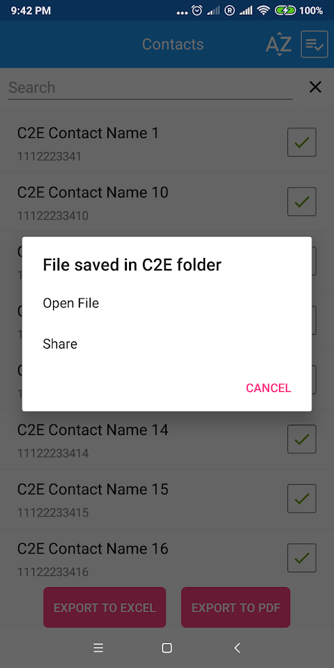 C2E - Contacts to Excel and PDF gallery image