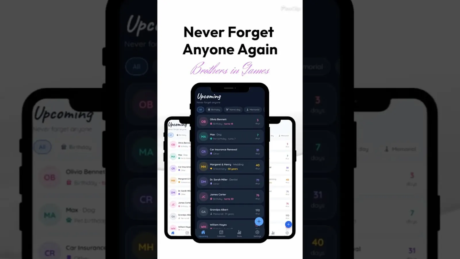 Birthday and Name Day Reminder screenshot 1 (video preview)