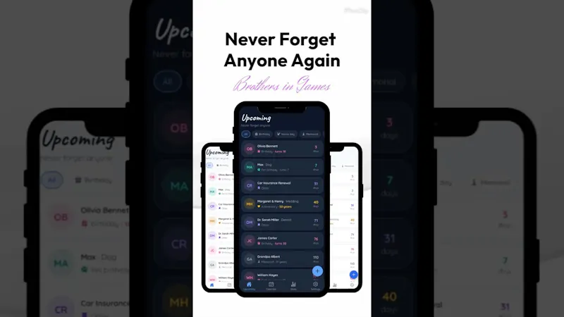 Birthday and Name Day Reminder screenshot 1 (video preview)