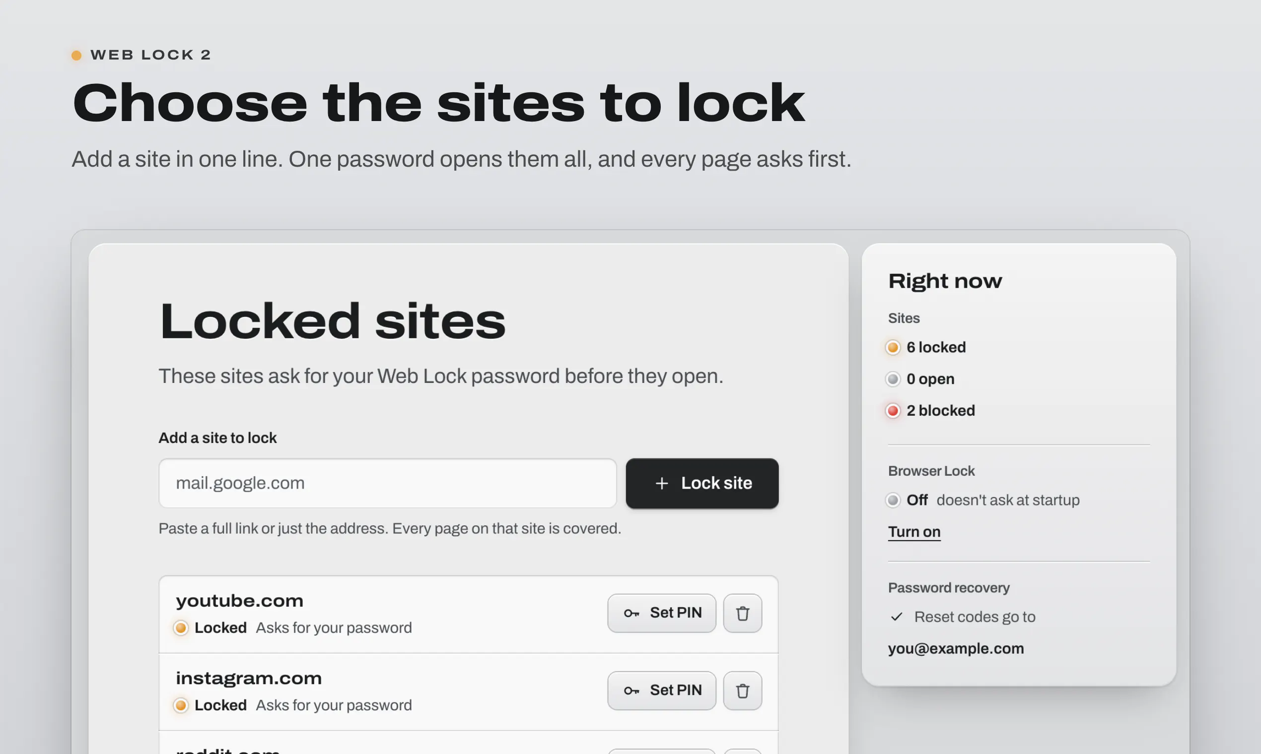 Web Lock gallery image