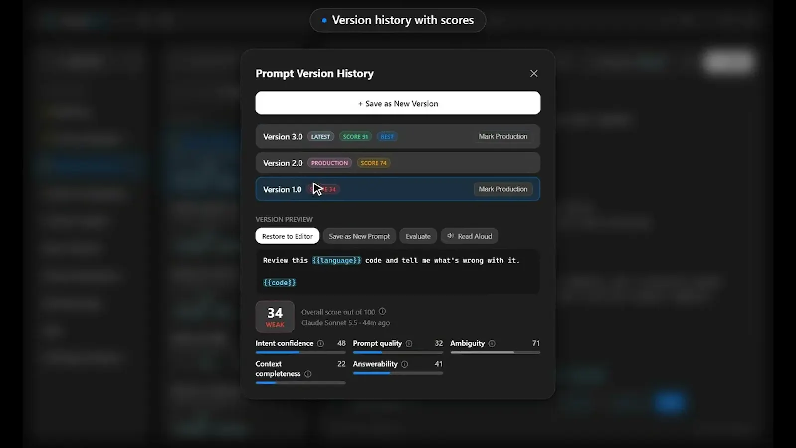 PromptNote screenshot 1 (video preview)