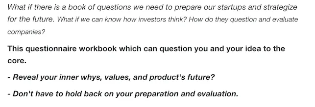 Y Combinator Preparation Questionnaire gallery image