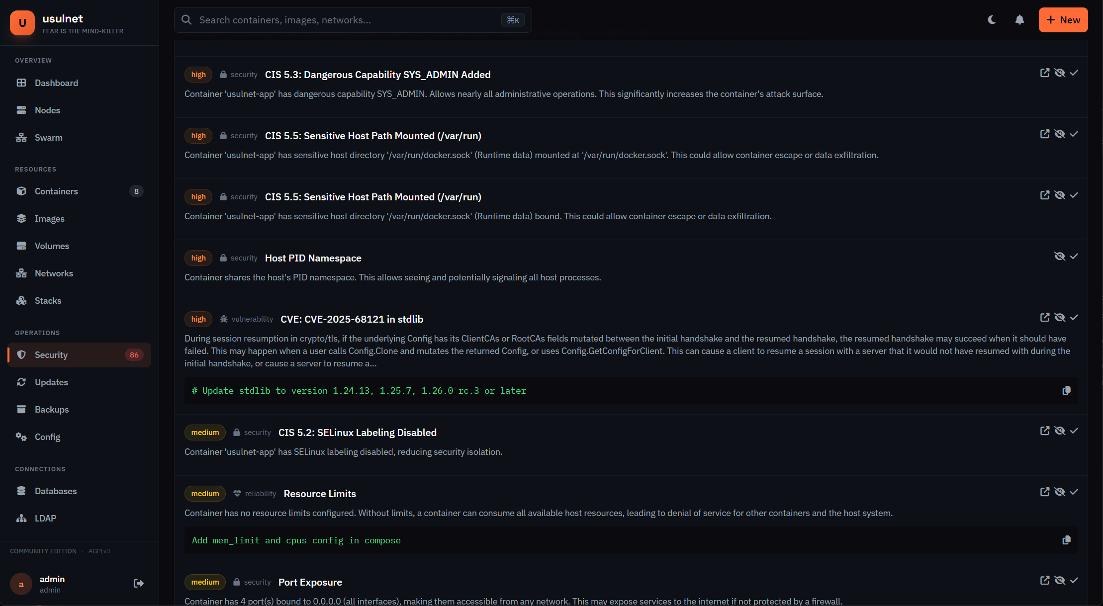 usulnet — DevOps & SysAdmins UI gallery image