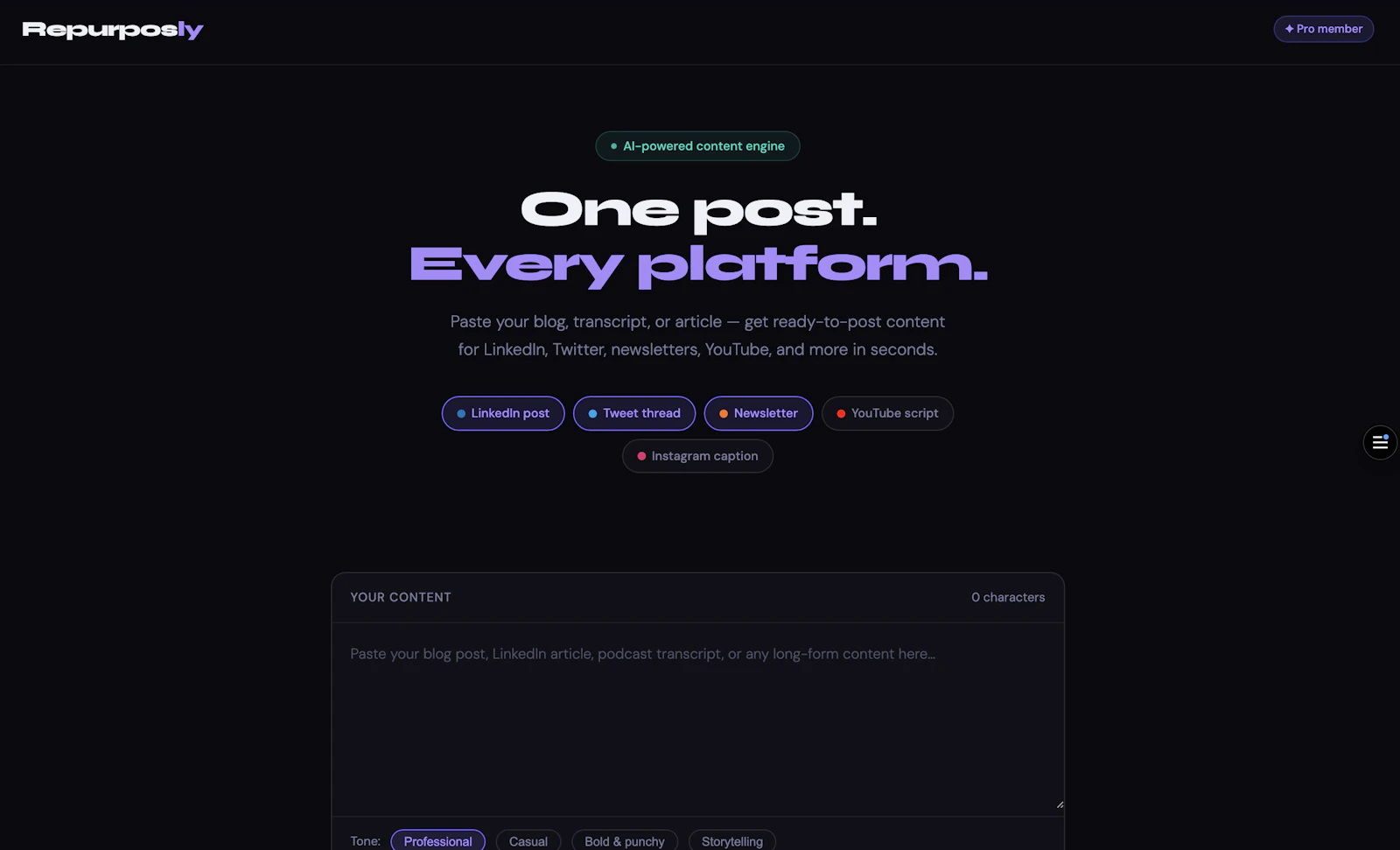 Repurposly screenshot 1