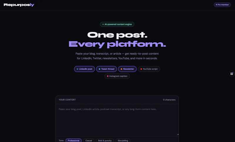Repurposly screenshot 1