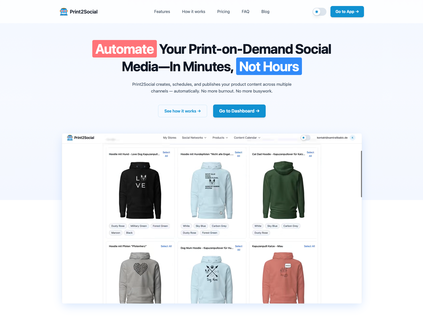 Print2Social - Screenshot 2 showing product features and functionality