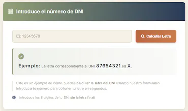 Calcular Letra DNI gallery image