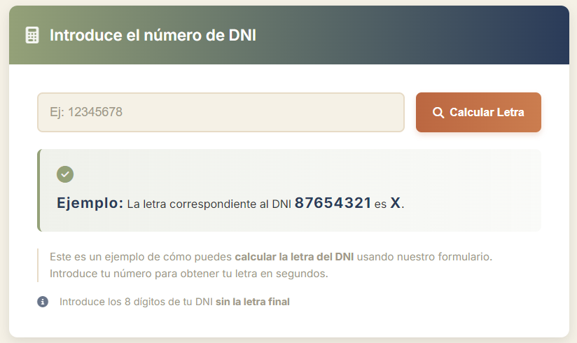 وسائط حساب كلمات DNI - احسب كلمات DNI عبر الإنترنت بسرعة ومجانية 1