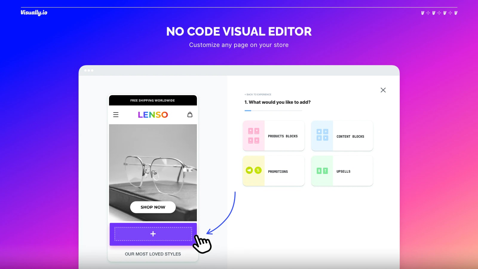 Visually.io - पहले नो-कोड, शॉपिफाई के लिए अनुभव मंच मीडिया 1