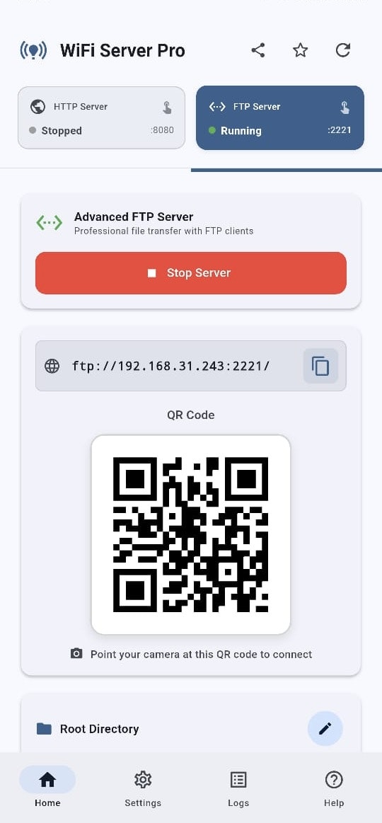 Média WiFi Server Pro- HTTP et application FTP - Transformez votre Android en un serveur de fichiers professionnel instantanément 6