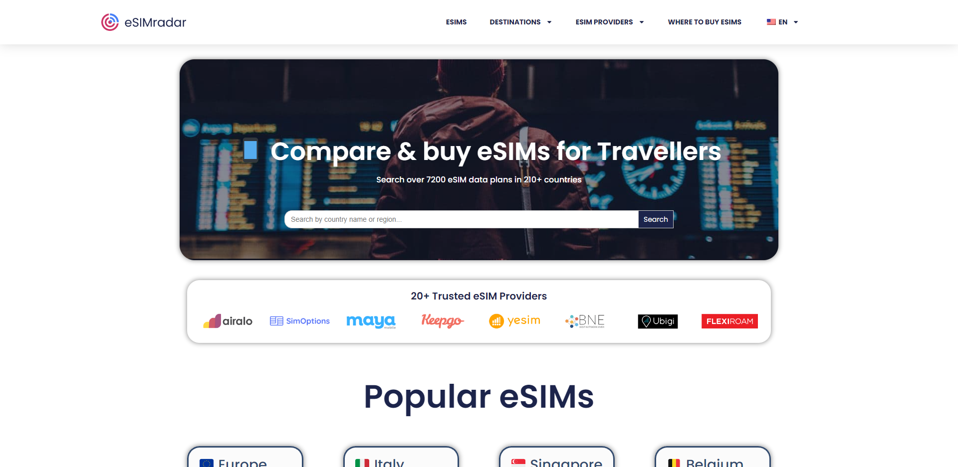 Mídia 1 de Esimraradar - Compare os ESIMs de viagem