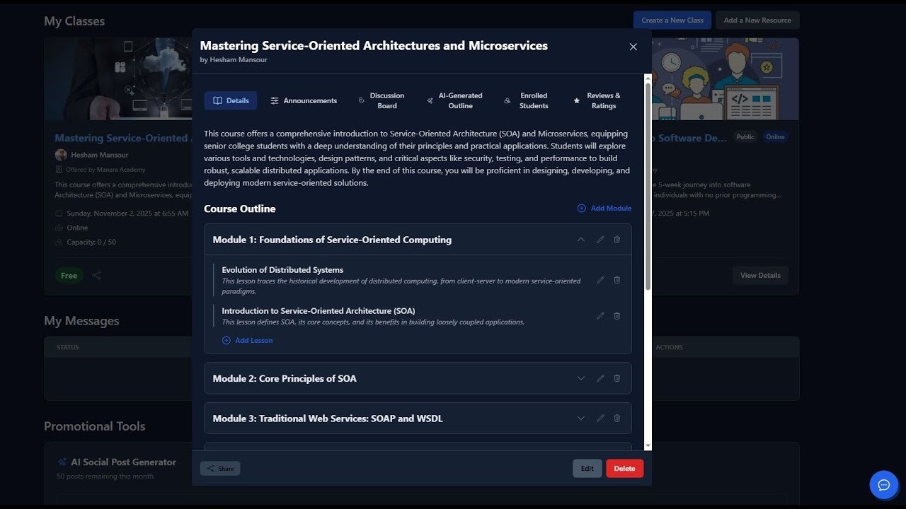 Manara LMS gallery image