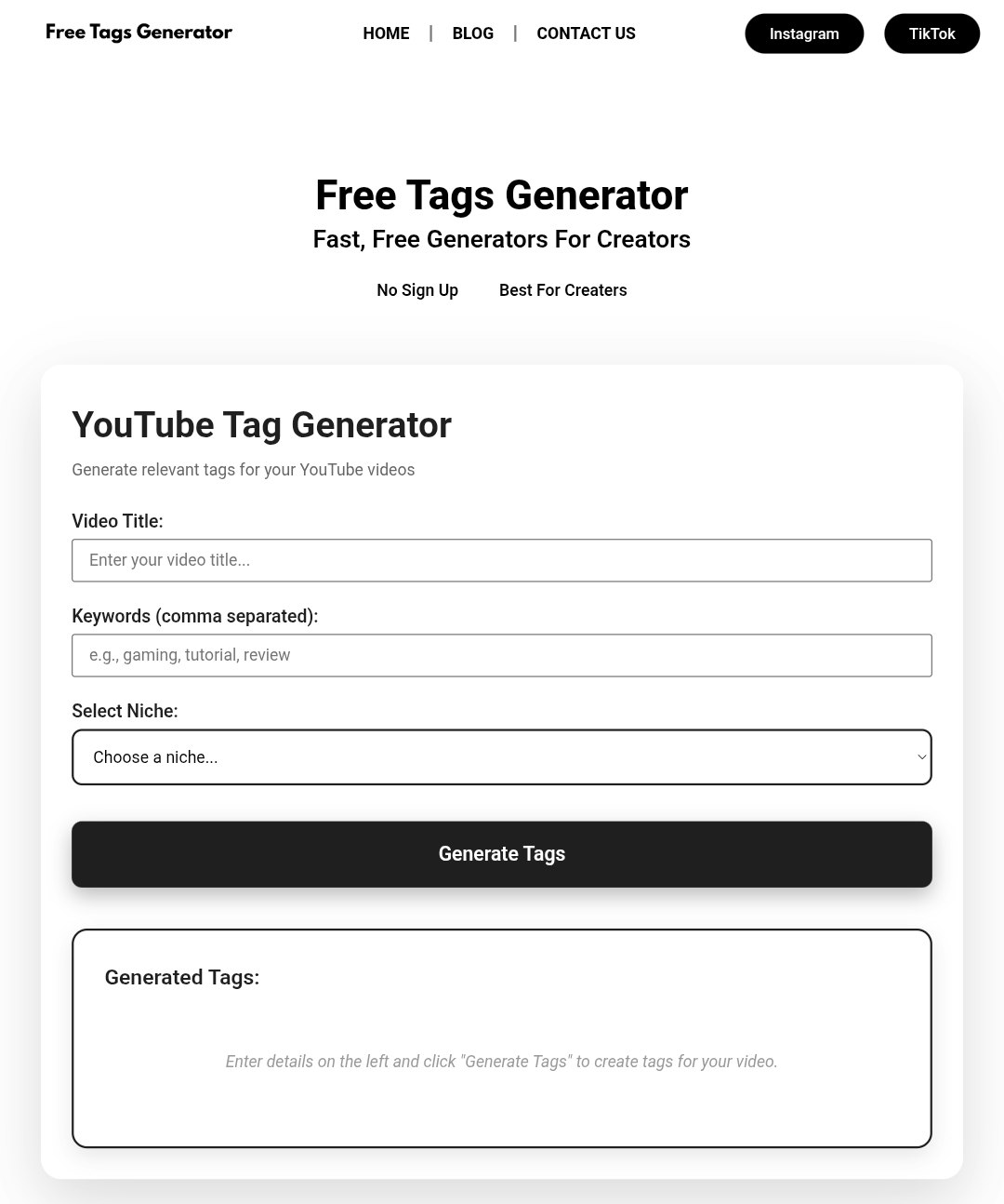 Free Tags Generator gallery image