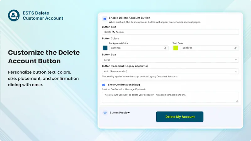 Delete Customer Account screenshot 3