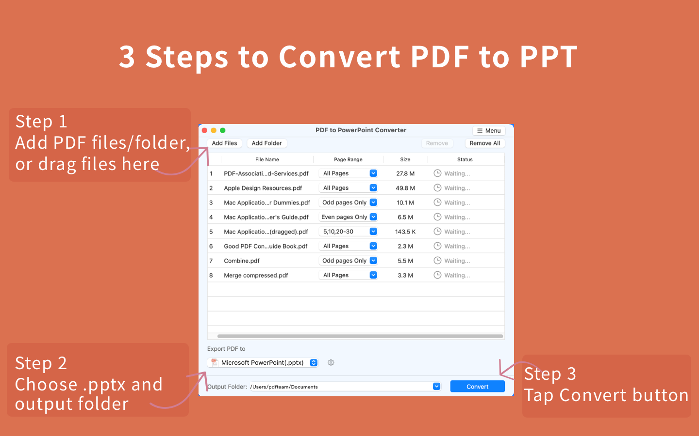 PDF batch veloce a powerpoint - Miglior pdf a ppt, convertitore di uffici media 4