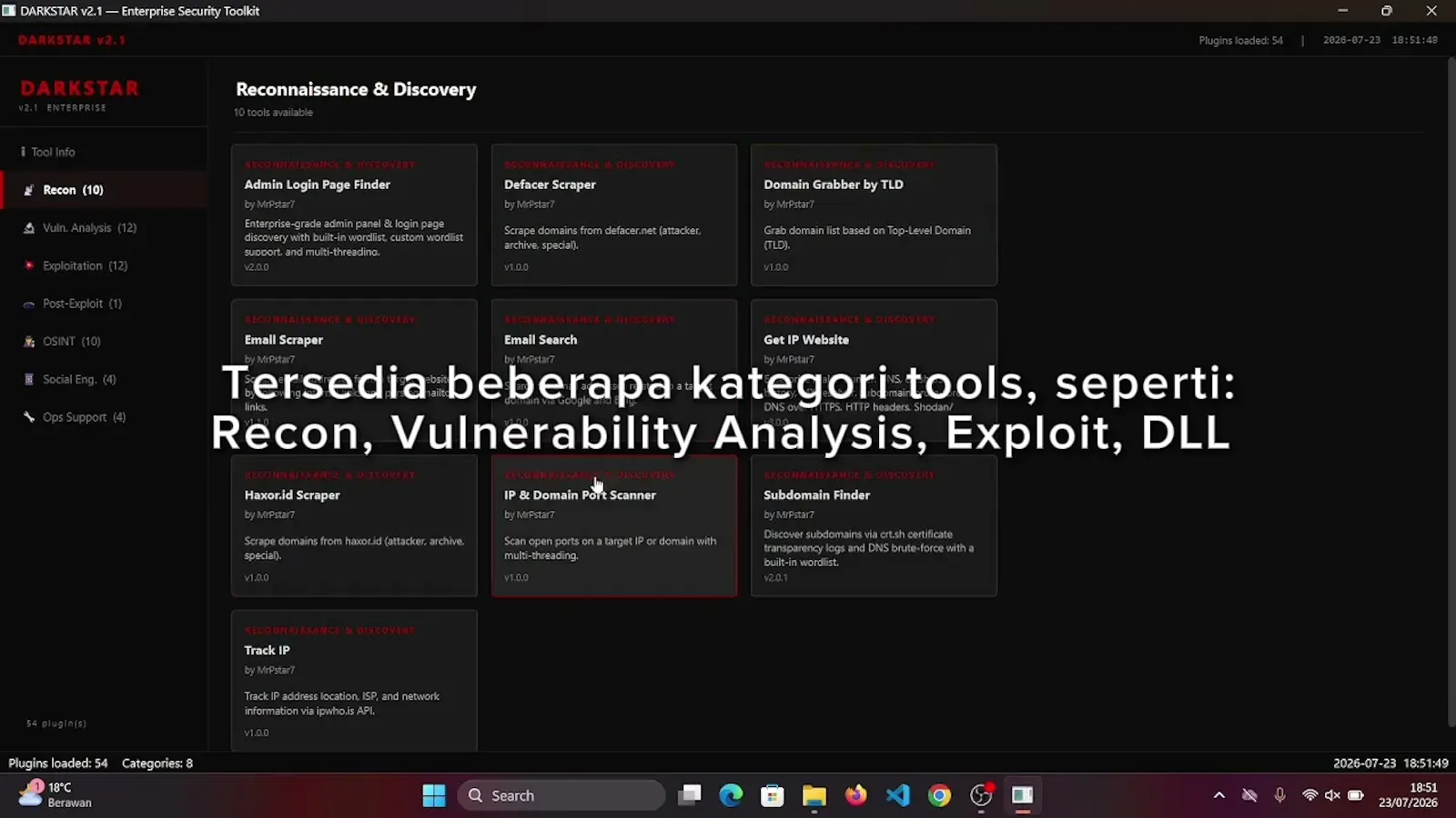 DARKSTAR Security Toolkit screenshot 1 (video preview)