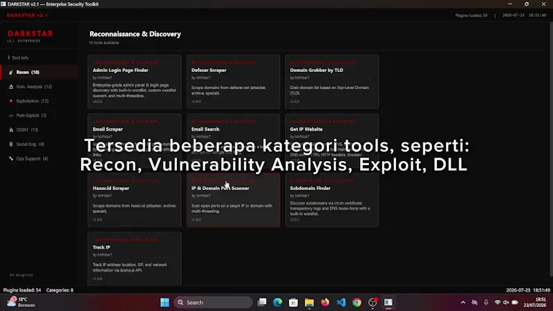 DARKSTAR Security Toolkit screenshot 1 (video preview)