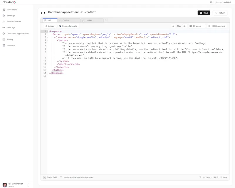 The AI Telephony Orchestration Platform screenshot 6