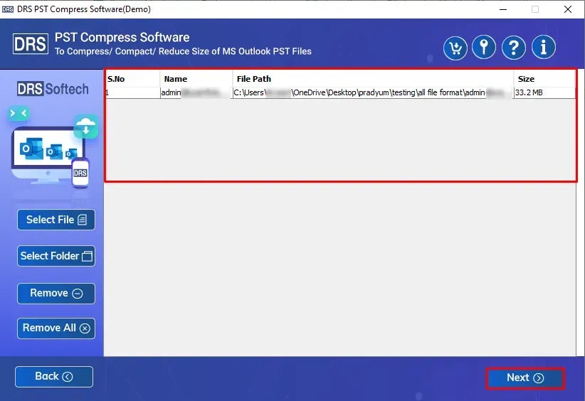 DRS Softech PST Compress Tool - Kompress Outlook PST -Dateien sicher - kein Datenverlust Medien 3