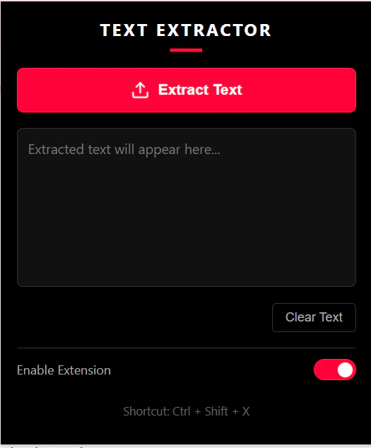 Text Extractor Extension