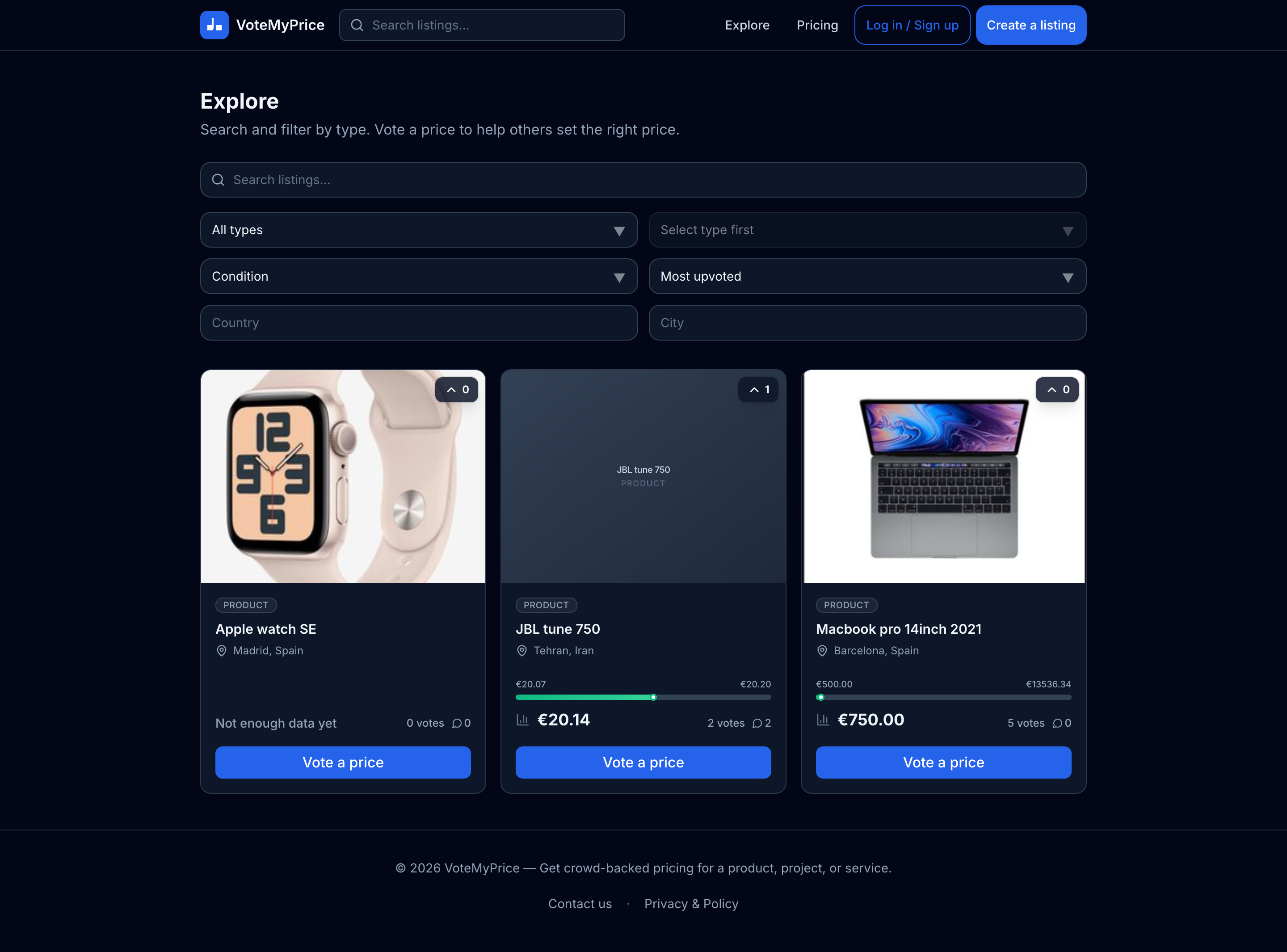 VoteMyPrice gallery image