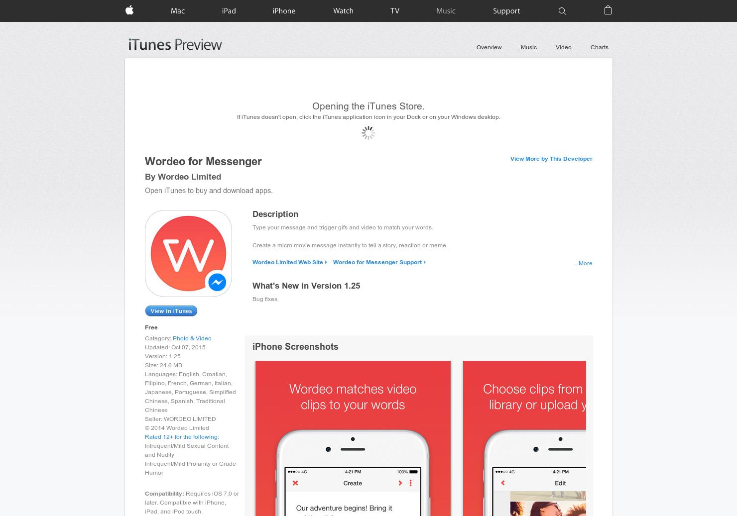 Wordeo for Messenger