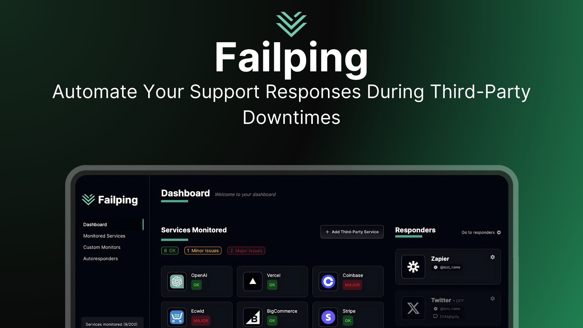 startuptile Failping- Your automated first responder for third-party downtimes