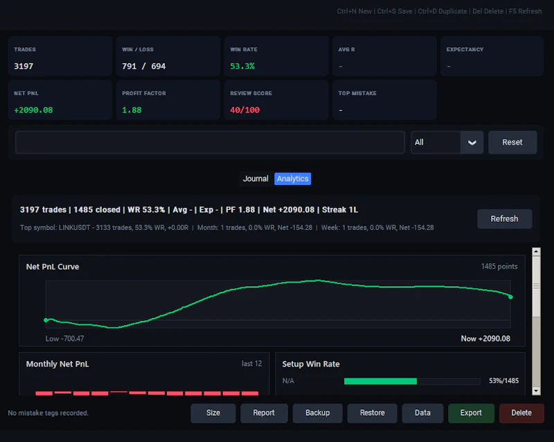 FlowState Trading Journal screenshot 2